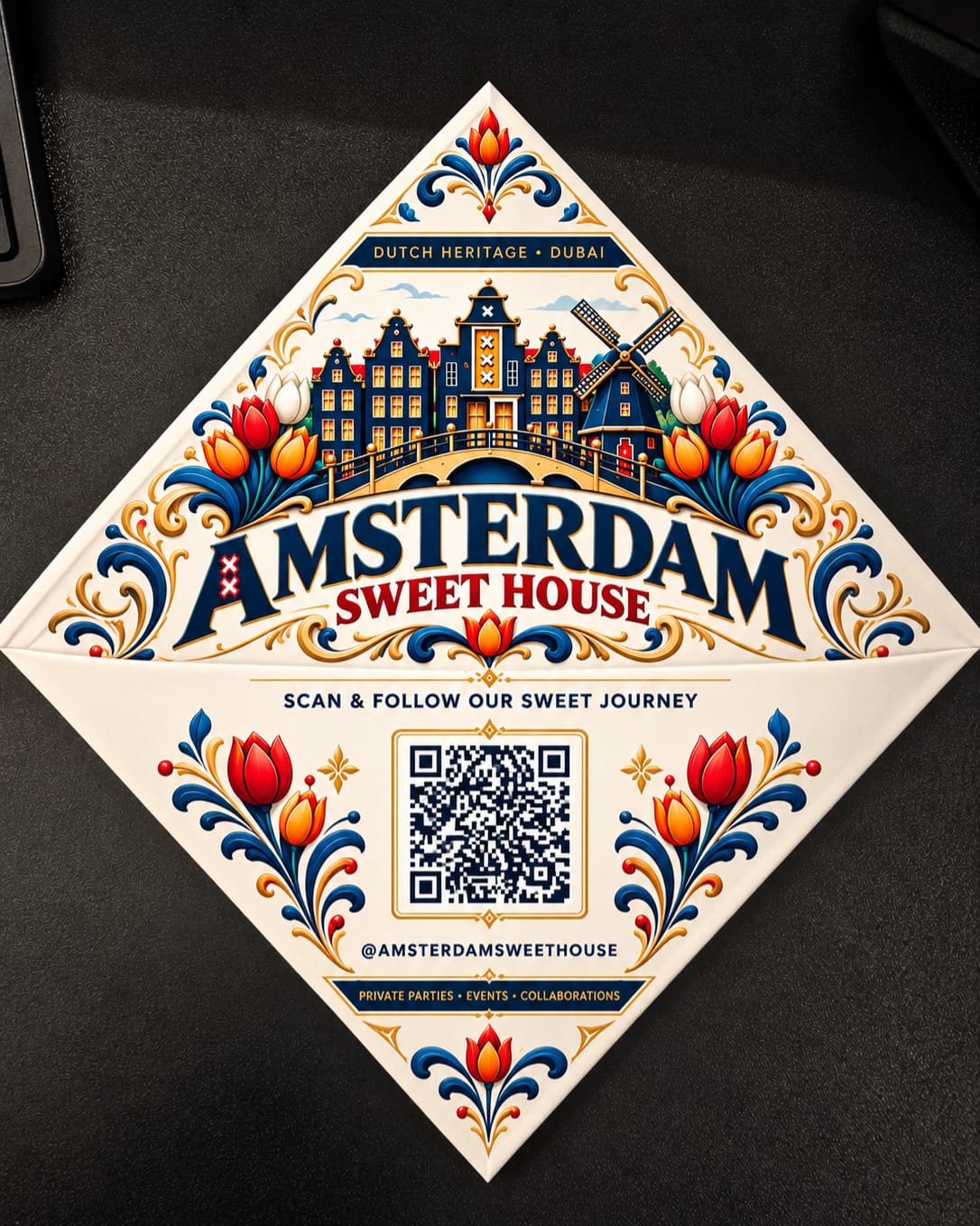 The printed Amsterdam Sweet House stroopwafel sleeve